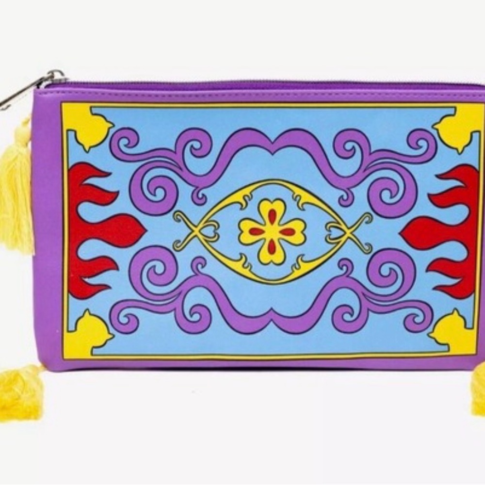 Buckle-Down Aladdin rug Purple and Blue Patterned Cosmetic Bag
